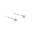 wholesale Sterling Silver S999 Ear Piercing Earrings for Women, Pure Silver Small and Mini Double-ended Ear Studs, Cartilage Ear Studs, Minimalist Ear Piercing Needle Ear Accessories-0-18