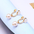 wholesale 925 Silver Korean and Japanese-style minimalist starry earrings for women, new simple and versatile natural pearl ear studs and ear clips-0-3