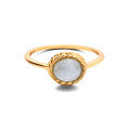 wholesale Metal material first, Dunli Jewelry Autumn New Light Luxury Aquamarine Labradorite Ring, Simple and Versatile Drop Shipping-0-4