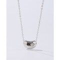 wholesale 925 Sterling Silver Bean Necklace for Women, Light Luxury Small Brand New Model Popular Internet-famous Collarbone Chain High-end Sense Necklace-0-0