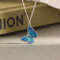 wholesale S925 Sterling Silver Butterfly Necklace Women'sIns-0-1