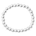 wholesale 925 Silver Round Bead Lucky Bead Pure Silver Stackable Bracelet Simple and Versatile Smooth Bead Bracelet S7427-0-4