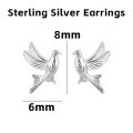 wholesale 999 Silver Cute Animal Pure Silver Stud Earrings Element Simple Minimalist Light Luxury Style Non-Removable Earrings-0-24