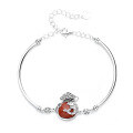 wholesale S925 Sterling Silver Creative Southern Red Agate Koi Coin Lucky Bag Bracelet, Artistic Ethnic National Trend Style Bangle-0-4