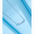wholesale 925 Sterling Silver Moebius Ring Necklace for Women, Ins Minimalist Niche Design Sense Choker Collarbone Chain, Luxury Style-0-3