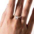 wholesale S925 silver square-cut stone design ring for women, fashionable and versatile wedding ring, hot sale on Ebay-0-3