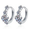 Sterling Silver Full Moissanite Earrings, 2026 New Sparkling Hoop Earrings Wholesale-0-3
