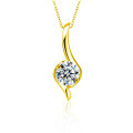 S925 Sterling Silver Moissanite Women's Necklace, Light Luxury Pendant, Hot-0-5