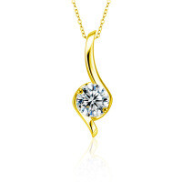 S925 Sterling Silver Moissanite Women's Necklace, Light Luxury Pendant, Hot-Moissanite necklace (gold)  1-carat moissanite (925 silver)