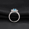 wholesale S925 Sterling Silver Luxury Jewelry Topaz Set in European and American Vintage Design Fashion Natural Gemstone Ring-0-3