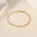 wholesale Brass Square Zirconia Classic Elegant Amazon Best-selling Zircon-encrusted Trendy Unique Versatile Bracelet-0-3