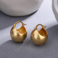 wholesale 925 Sterling Silver Ins Style Minimalist Earrings, Versatile Gold Ball Earrings for Women, Light Luxury Niche Design Retro Ear Drops-0-2