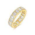 925 Sterling Silver Geometric Square Moissanite Ring-0-3