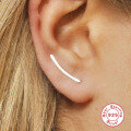 wholesale S925 Sterling Silver INS Minimalist Line Ear Hook Earrings,。-0-1