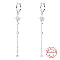 wholesale S925 Sterling Silver Fashion Tassel Starlight Earrings with Inlaid Crystals-0-4