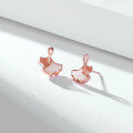 wholesale 999 Sterling Silver Ginkgo Leaf Earrings for Women, Summer Earrings New Small Design High-End Sense White Mother-of-Pearl Earrings-0-6