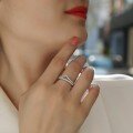 wholesale 925 Silver European and American TK Live Hot-Selling Non-Fading Women's Rings, Fashionable Luxury Stackable Moissanite Rings for Wholesale-0-3