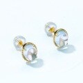 wholesale S925 Sterling Silver Japanese and Korean New Light Luxury Style Sky Blue Topaz Stud Earrings for Women, Small Batch Wholesale from Manufacturers-0-3