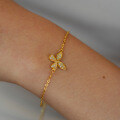 S925 Sterling Silver D Color Moissanite Butterfly Bracelet for Women-0-0