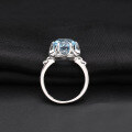 wholesale S925 sterling silver fashion natural topaz ring for women, camellia fresh and sweet natural gemstone ring-0-2