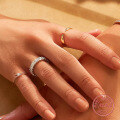 wholesale S925 Sterling Silver Minimalist Smooth Open Ring Korean Style-0-2