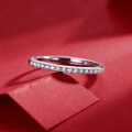 18k Gold Plated 925 Silver Moissanite Stacking Ring, Luxe Women's Jewelry-0-2