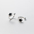 wholesale S925 sterling silver small resin star ear clips, delicate and sweet, fresh and elegant exquisite earrings M04242-0-2