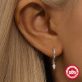 wholesale 925 Sterling Silver Kite Stone Ear Hoops,INS。-0-1