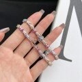 wholesale S925 Sterling Silver Cross-Border Europe and America Women's Bracelet with Colorful Zirconia Full Setting, Small Niche Luxury Gift for Girlfriend with Design Sense Hand Jewelry-0-1