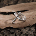 wholesale S925 Sterling Silver 2031 Cross Ring for Women, High-End Sense, Niche, Individual, Trendy, Unisex, Vintage, Heavy Work Index Finger Ring-0-2