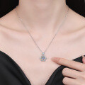 Metal Moissanite Necklace Cross-Border Romantic Star Snowflake Christmas Gift 1ct Wholesale-0-2