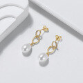 wholesale 925 Sterling Silver Earrings with Zircon and Natural Freshwater Pearl, Korean Fashion Minimalist, Direct from Manufacturer-0-0