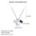wholesale S925 Sterling Silver Women's Four-pointed Star Pendant Geometric Diy Choker Necklace, Fashionable And Niche-0-5