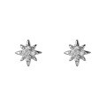 wholesale S925 silver small fresh shining star earrings sweet and elegant studded with diamonds for students G3723-0-4
