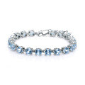 wholesale S925 Sterling Silver Natural Topaz Bracelet for Women,DIY Princess Best Friend Colored Crystal Bracelet-0-4