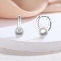 wholesale 925 Sterling Silver Tassel Minimalist Pearl Earrings, High-End Ins Style Pearl Ear Studs, Retro Cold-Toned Ear Clips-0-2