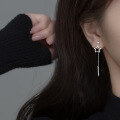 wholesale S925 Sterling Silver Five-Point Star Earrings for Women, Korean Style Two-Way Geometric Internet-Famous Tassel Earrings M01158-0-0