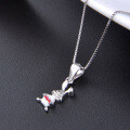 wholesale S925 Sterling Silver Ladies' Fashion New Creative Rogue Bunny Pendant Minimalist Drip Enamel Jewelry Wholesale-0-2