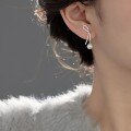 wholesale S925 Sterling Silver Minimalist Luxury Bow Ribbon Pearl Stud Earrings for Women, Small Batch Korean Style Pearl Dangle Earrings Wholesale-0-5