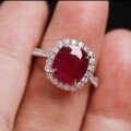 wholesale S925 Sterling Silver Full Diamond Red Elk Light Luxury Ring, Fashionable and Individual, Simple and Elegant, Inlaid with 5A Zircon-0-3