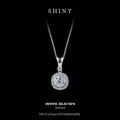 S925 Silver Moebius Loop Necklace with Pearl and Zircon Inlays-0-4