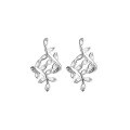 wholesale Sterling Silver S925 Leaf Ear Cuffs, New Trendy Small Batch Designer Spring Summer Collection Light Luxury Earrings-0-4