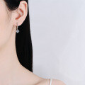 S925 Sterling Silver Moissanite Four-Prong Ear Studs-0-2