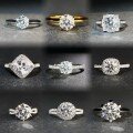 wholesale Sterling Silver D Color Moissanite Ring for Women 1 Carat Classic Six-Prong Tiffany Style Ring Four-Prong Luxe Large Carat Moissanite Ring-0-0
