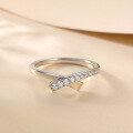 wholesale S925 Sterling Silver Bow Ring Minimalist Amazon Cross-Border New Style Row Ring-0-1