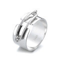 wholesale S925 Sterling Silver Minimalist Irregular Metal Niche Design Ring Retro European and American Style Versatile-0-4