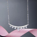 wholesale S925 silver Korean retro elegant collarbone chain for women, creative and unique with embedded zirconia teardrop curtain pendant wholesale-0-5