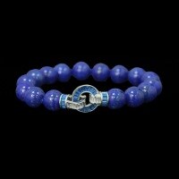 wholesale 925 Silver Gold-Plated Bracelet with High-Carbon Diamonds, Cabochon, Barbara Hutton Natural Lapis Lazuli Versatile Jewelry for Women Bracelet-Lapis Lazuli 18cm 925 Silver