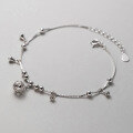 wholesale 925 Sterling Silver Palace-style Hollow Bell Bracelet Anklet for Best Friend, Niche Luxury Elegant Jewelry S6535-0-1