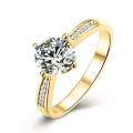 wholesale 9/10/14/18K White Gold, Rose Gold, Yellow Gold, D Color 1-Carat Moissanite European-American Style High-End Ring-0-3